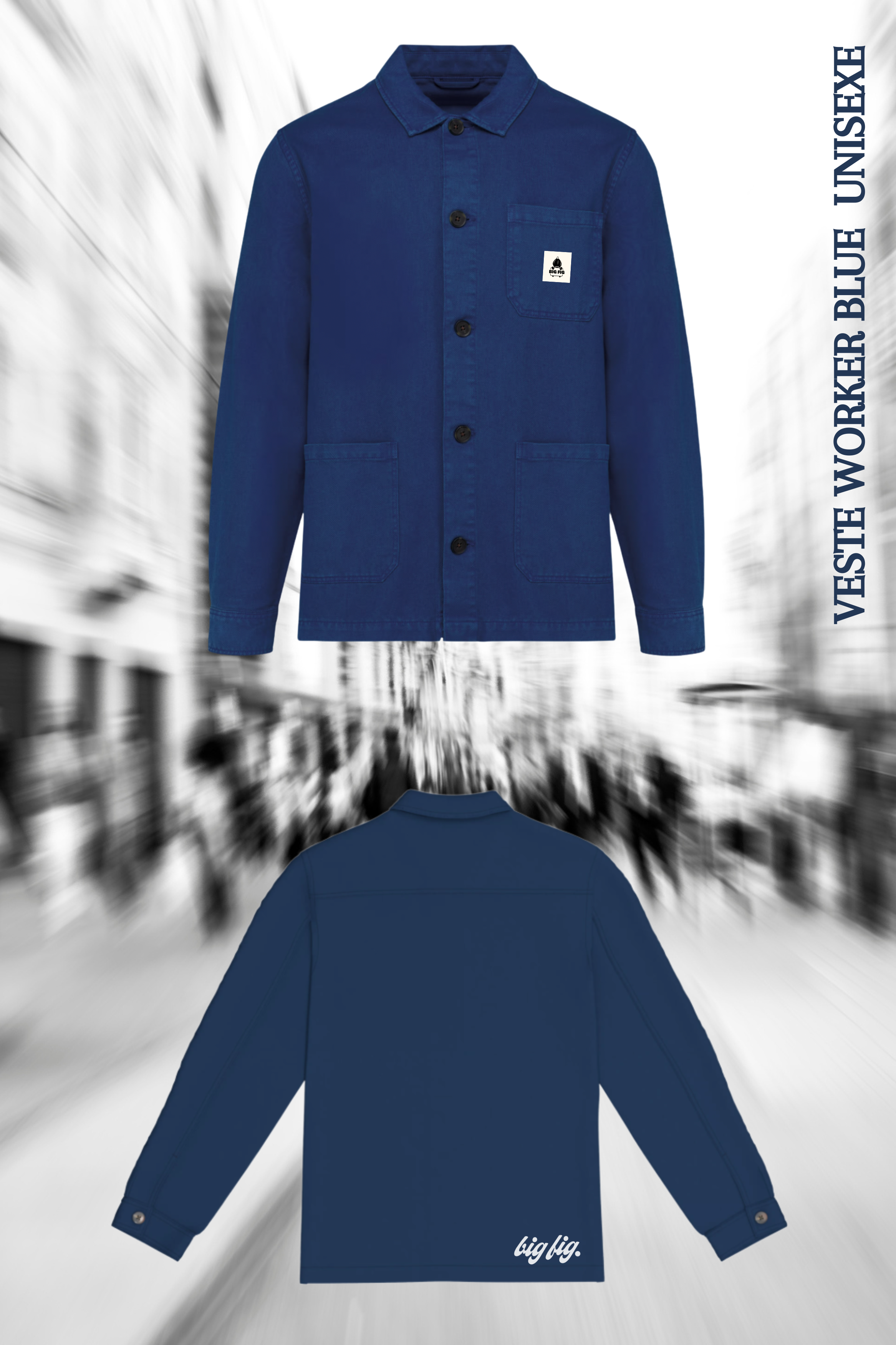 CHEMISE WORKER NAVY BLUE