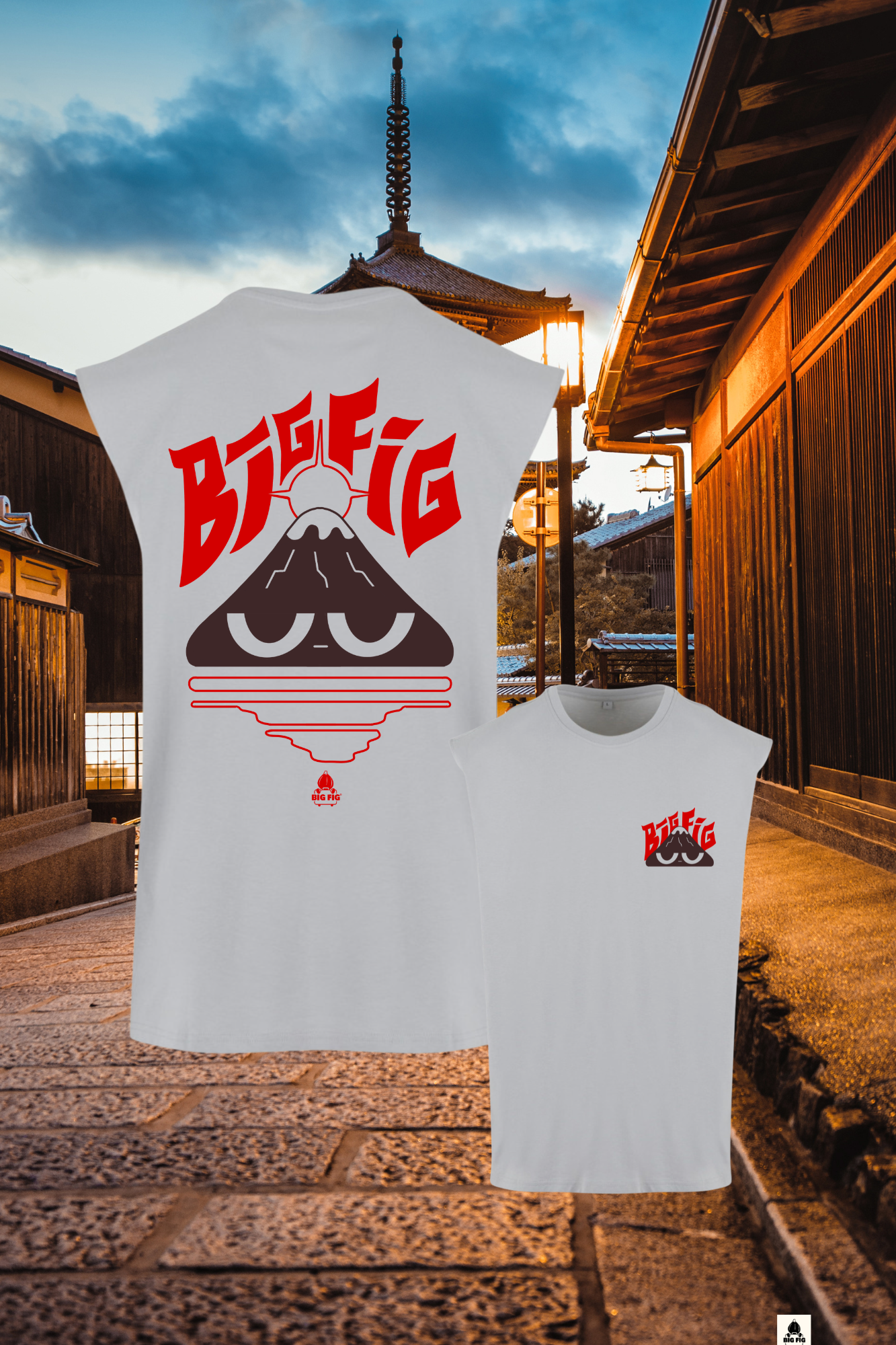 T-SHIRT JAPON DEBARDEUR LIGHT ASPHALT OVERSIZE