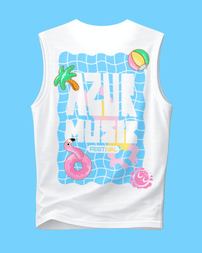 T-SHIRT DEBARDEURS AZUR MUSIC X  LA GARDEN UNISEXE