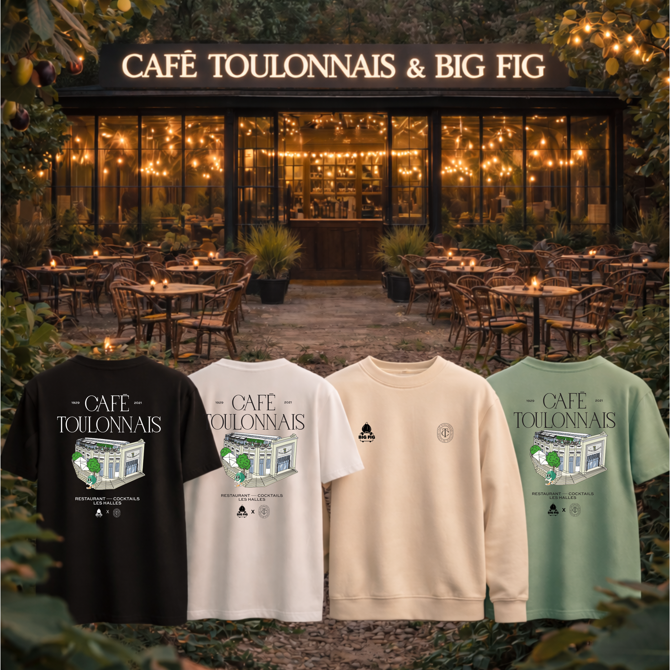 T-SHIRT CAFÉ TOULONNAIS X BIG FIG OVERSIZE