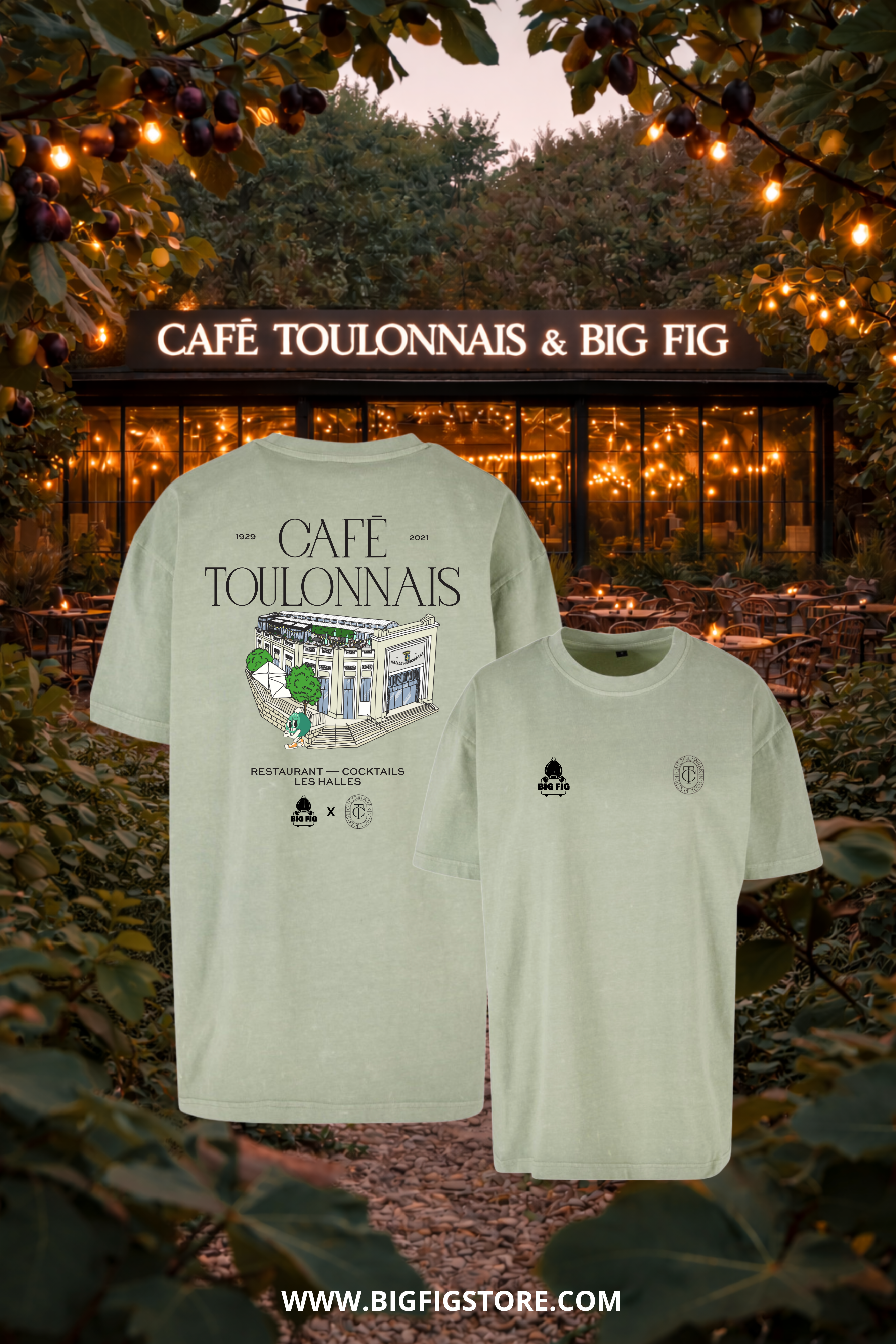 T-SHIRT CAFÉ TOULONNAIS X BIG FIG OVERSIZE