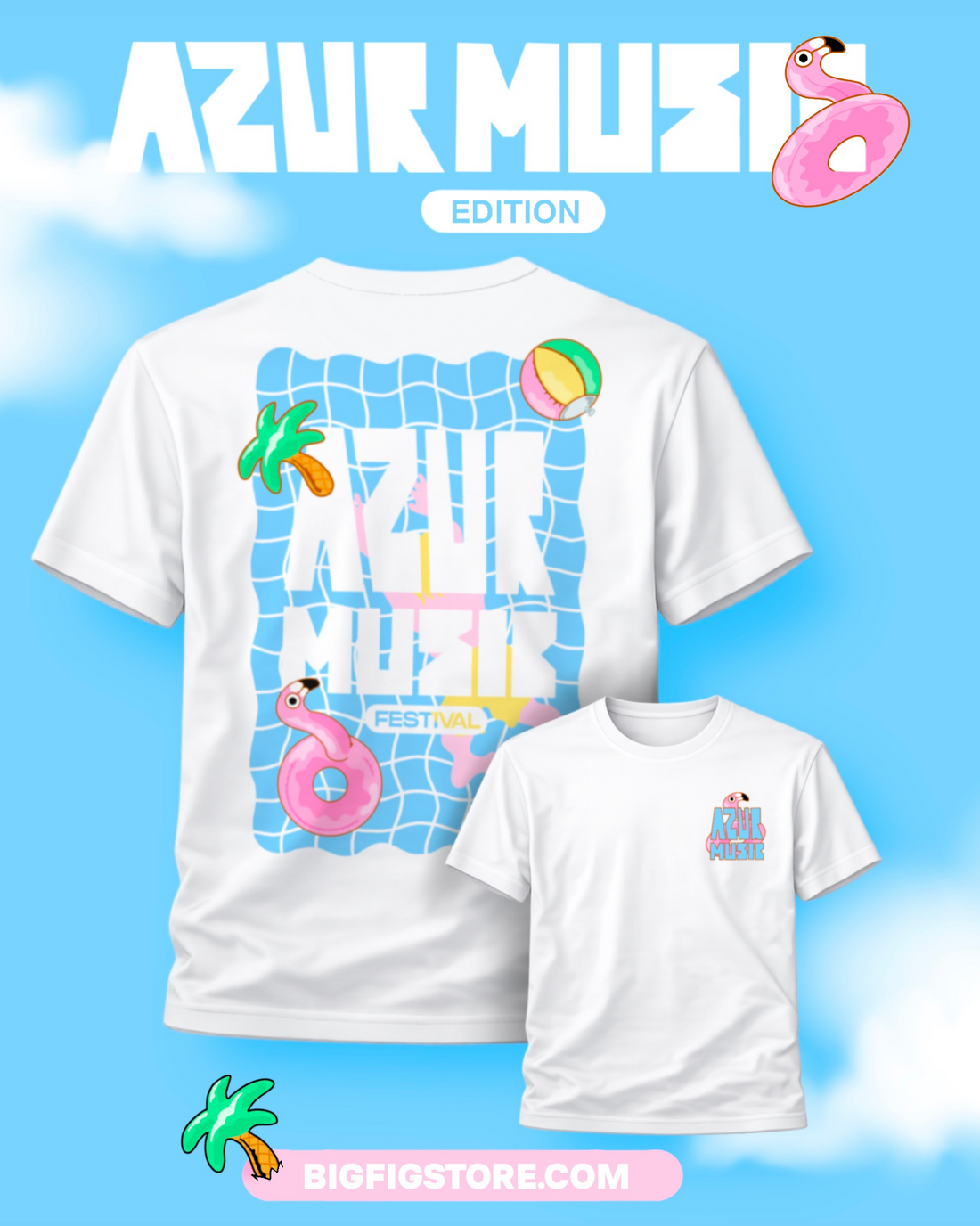 T-SHIRT AZUR MUSIC FESTIVAL  UNISEXE