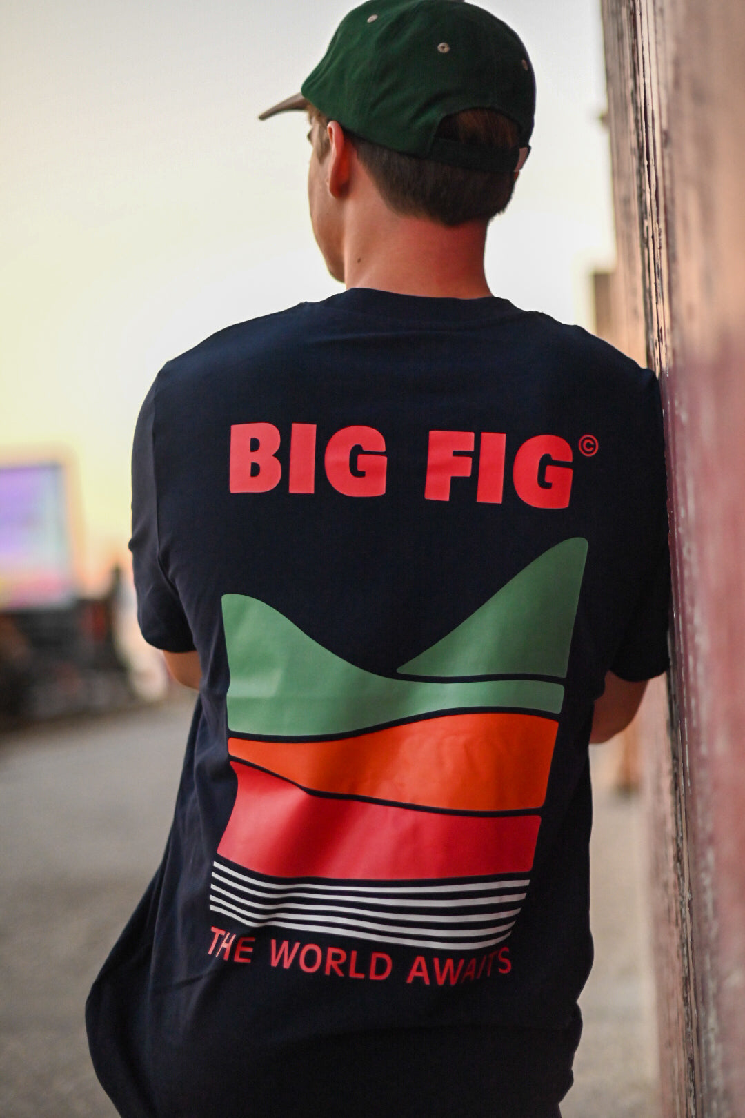 T-SHIRT COUPE OVERSIZE LANDSCAPE Blue