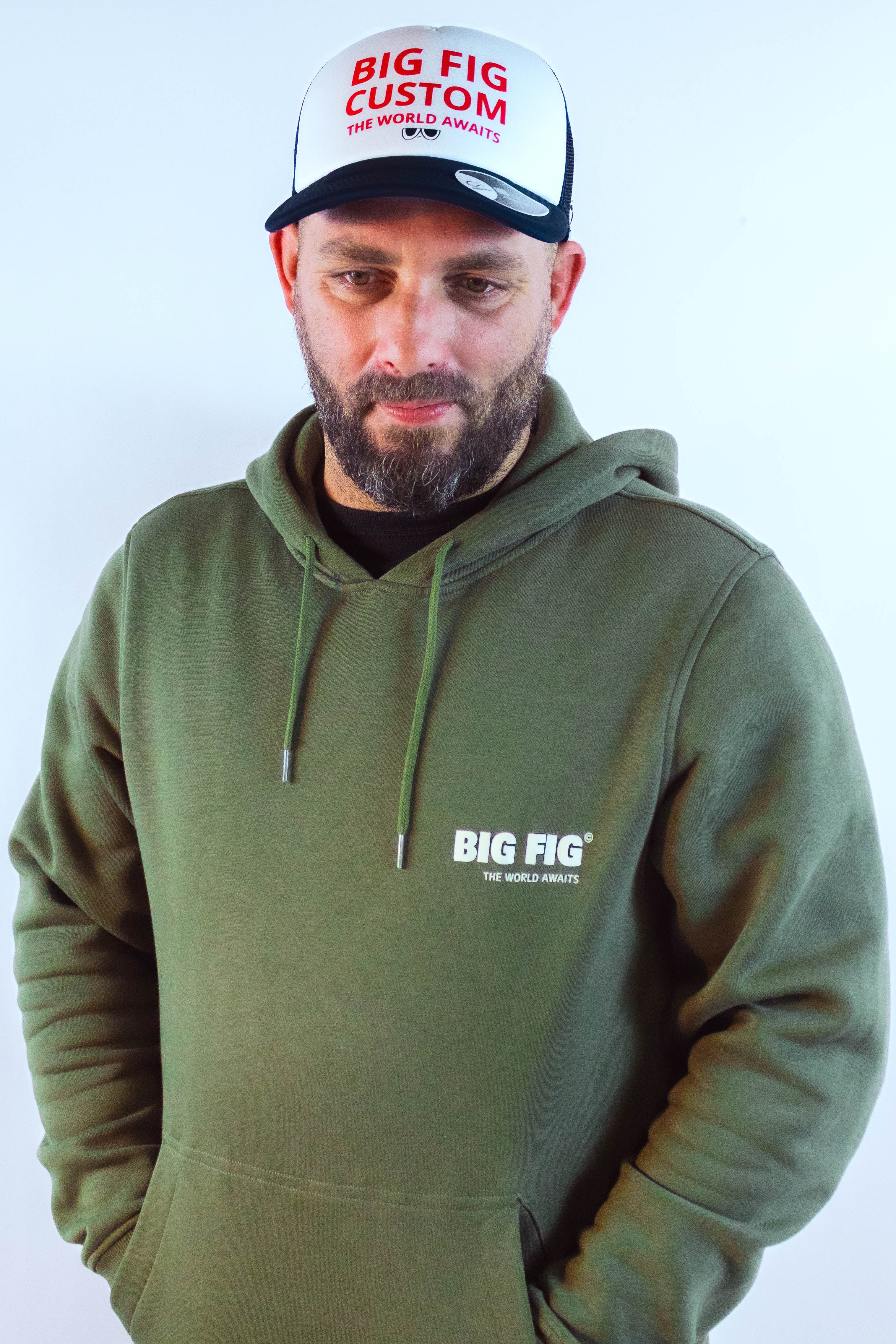 HOODIE COUPE CLASSIQUE  LANDSCAPE GREEN